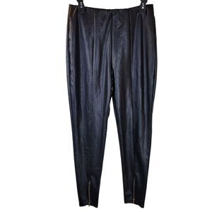 Shein Womens Size L Black Solid Skinny Faux Leather Pants